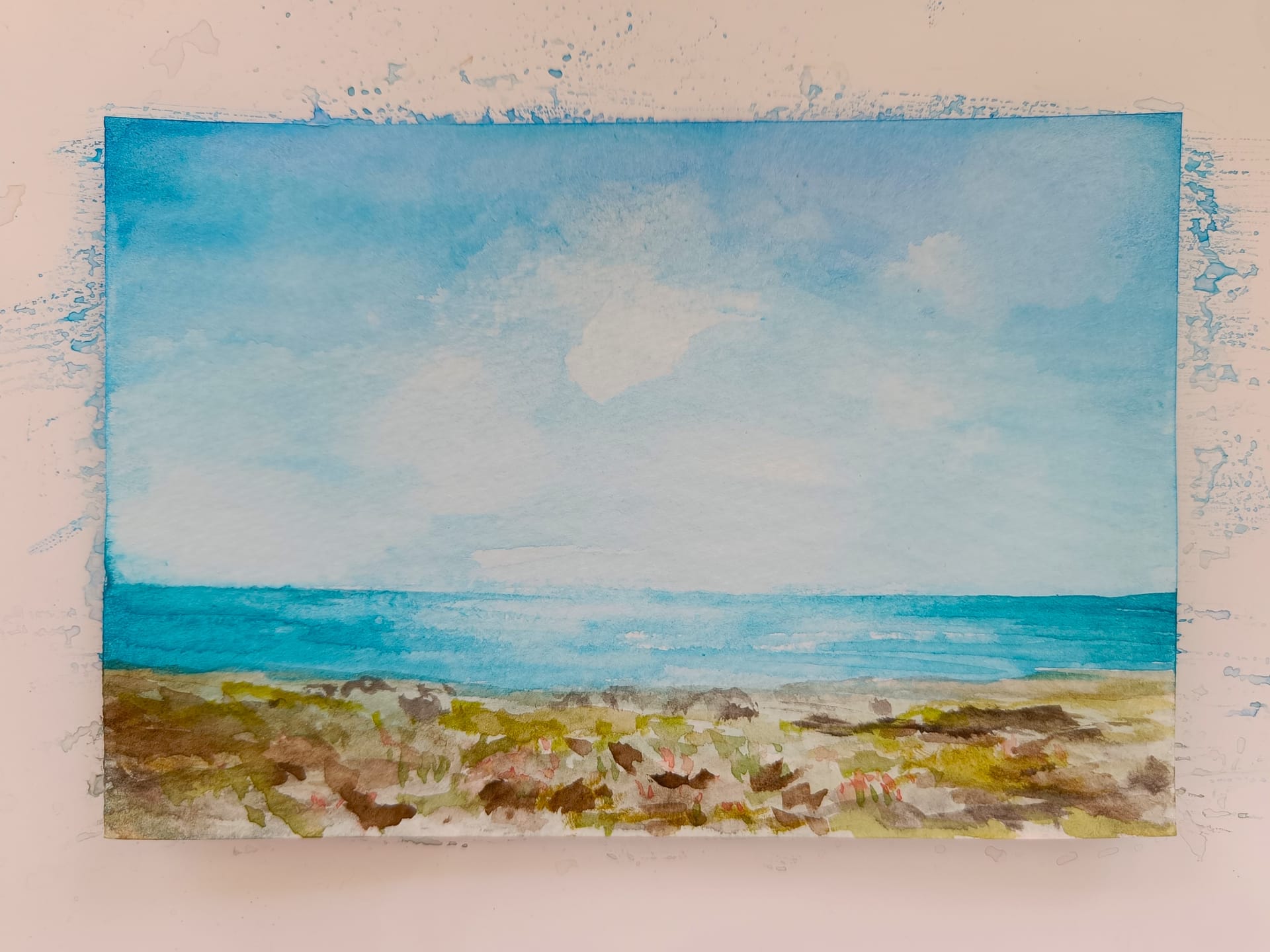 初めての水彩画